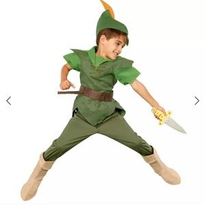 Disney XXS 2-3T Peter Pan Costume with accessories